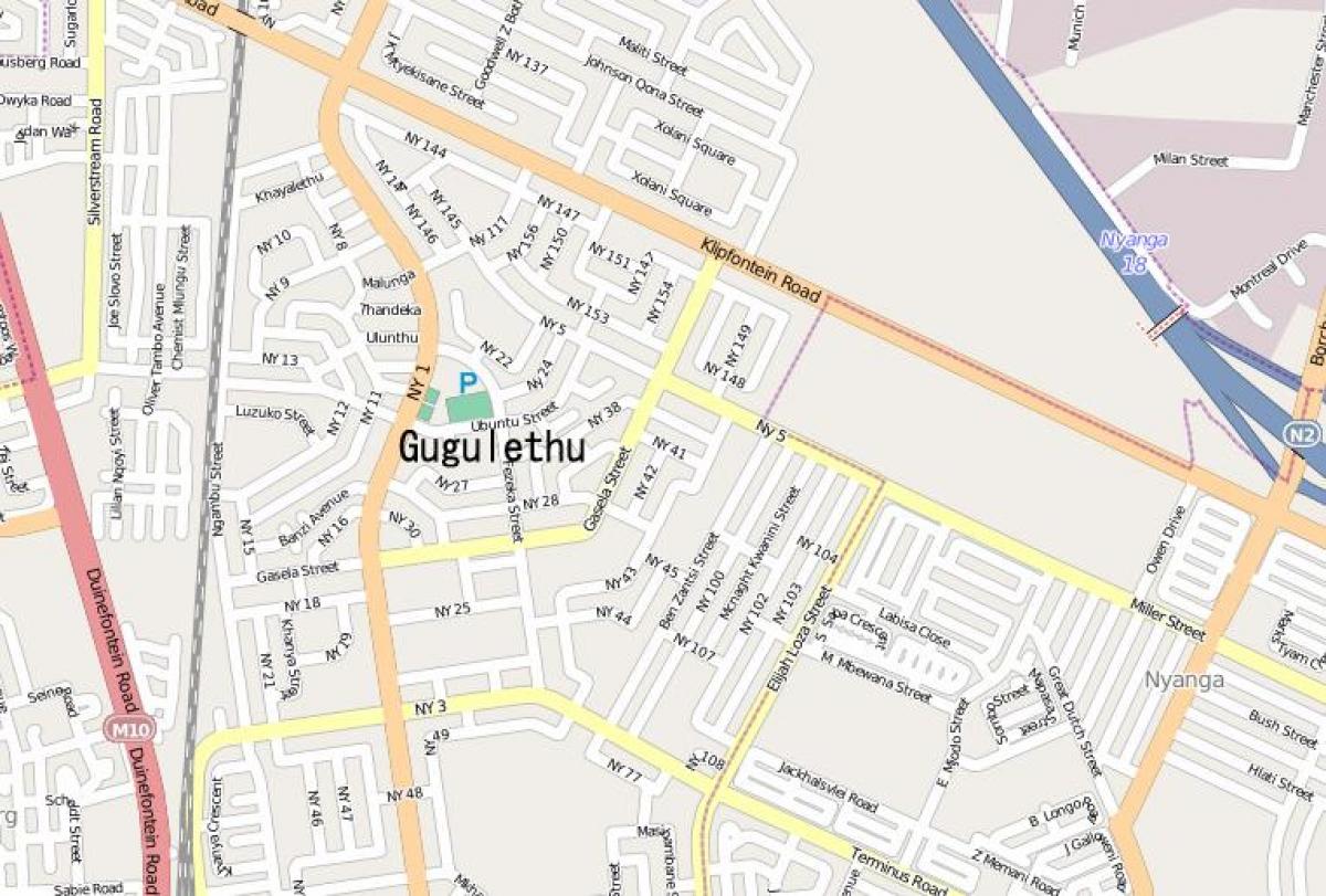 মানচিত্র gugulethu কেপ টাউন