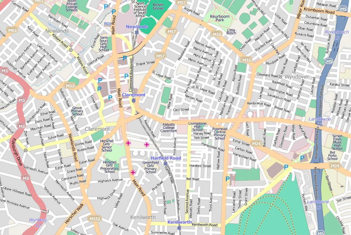 মানচিত্র এর lansdowne কেপ টাউন