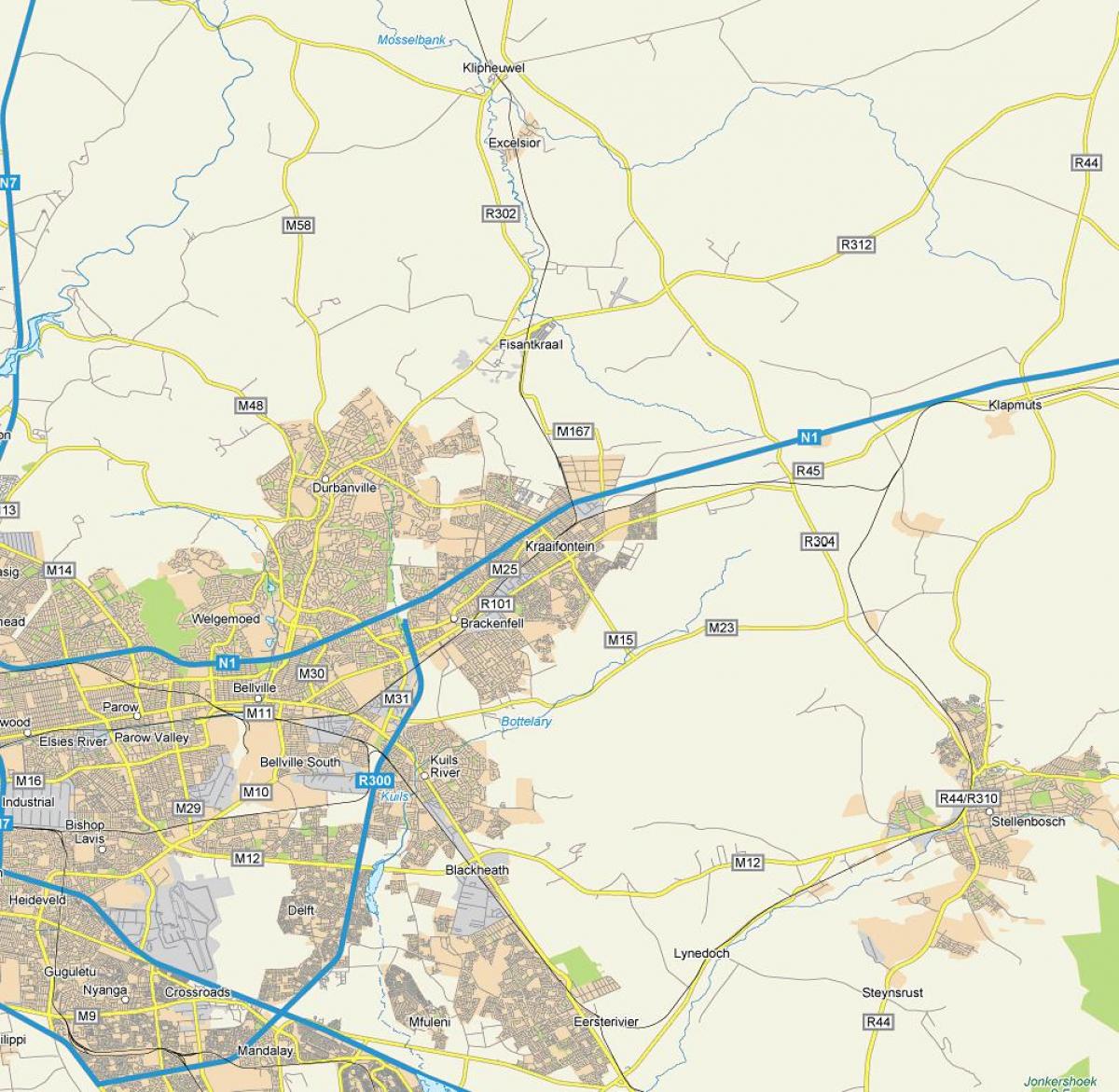 মানচিত্র kraaifontein কেপ টাউন