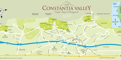 মানচিত্র constantia, কেপ টাউন