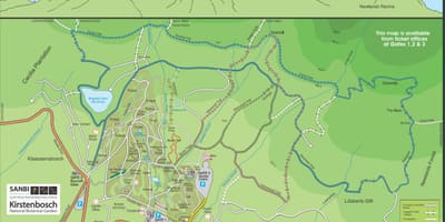 Kirstenbosch বোটানিক্যাল গার্ডেন মানচিত্র
