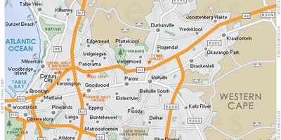 মানচিত্র plattekloof